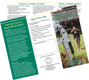 Homeowner "Don't Let This Happen to You!" Septic Brochure