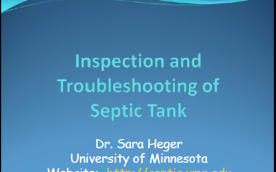 Inspecting & Troubleshooting Septic & Pump Tanks