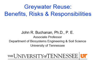 Greywater Reuse: Benefits, Risks and Responsibilities