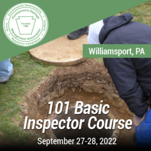PSMA Certification (9/27/22-9/28/22): 101 Basic Onlot Wastewater Treatment System Inspection Training Course