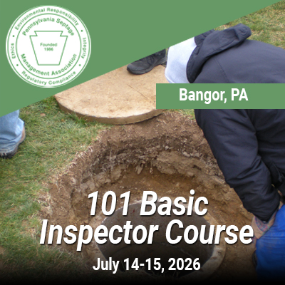 PSMA Certification (07/14/26 - 07/15/26): 101 Basic Onlot Wastewater Treatment System Inspection Training Course